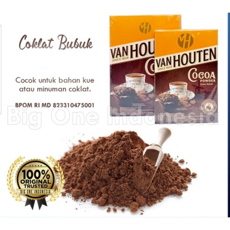 

Cokelat bubuk Van Houten 40gr dan 90 gr