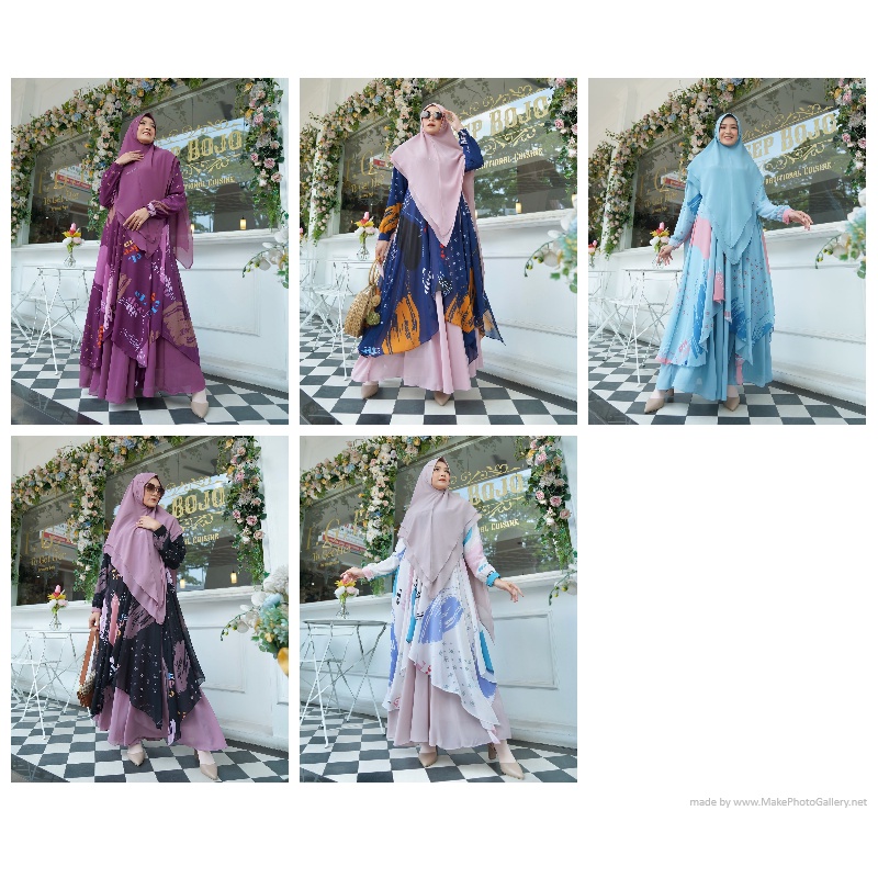 FARASYA SERIES SYARI BY El.Deena_Gamis Syar'i Eldeena Kanaya Kekinian Terlaris Termurah Bestseller