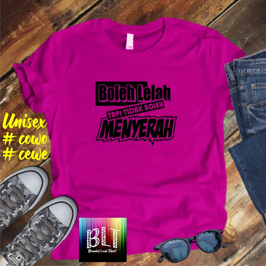 Cod Gratis Ongkir Kaos Boleh Lelah Tapi Tidak Boleh Menyerah / kaos pria kaos murah wanita pria distro