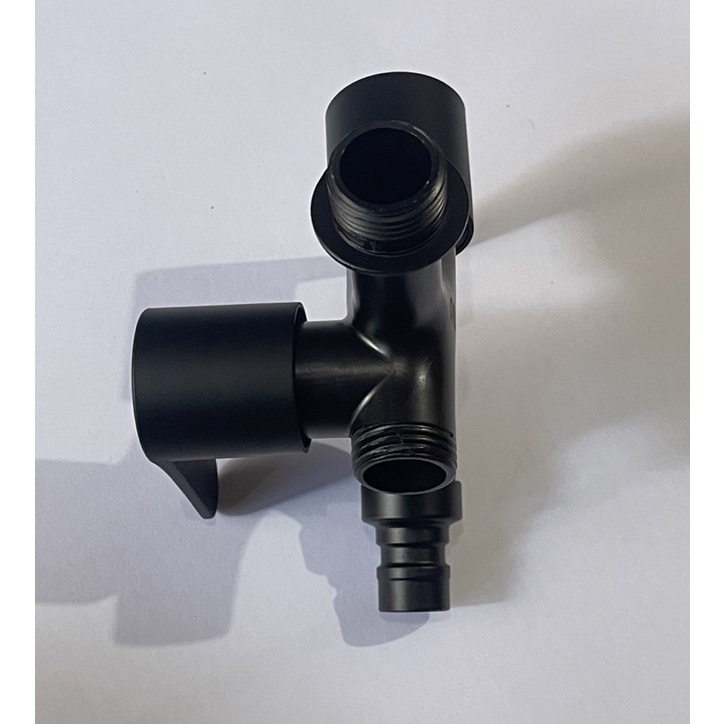 Kran cabang shower stainless Oracle full hitam tipe engkol