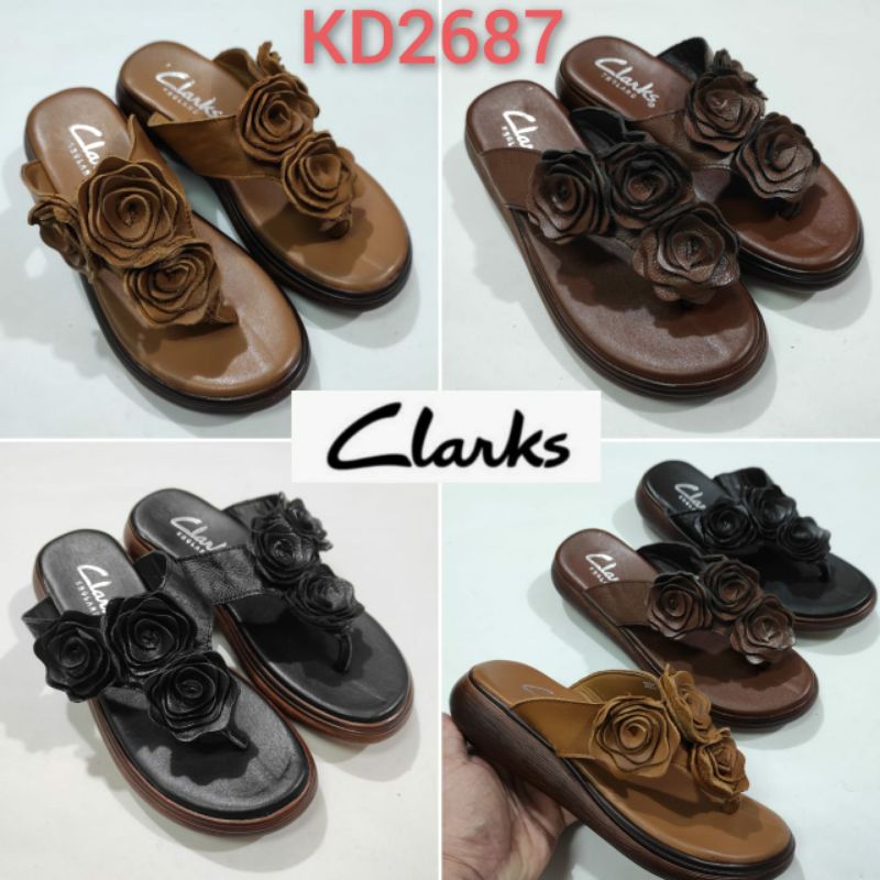 SANDAL JEPIT CLARKS ROSE KD2687 WANITA