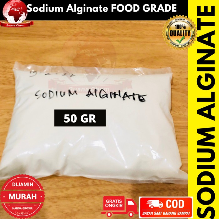 

PROMO [COD] Sodium Alginate 50gr / Alginat / Sodium Alginate Food Grade