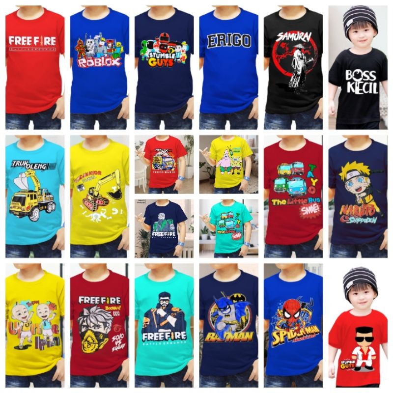 GROSIR 1 KLIK DAPAT 12 PCS KAOS ANAK LAKI LAKI