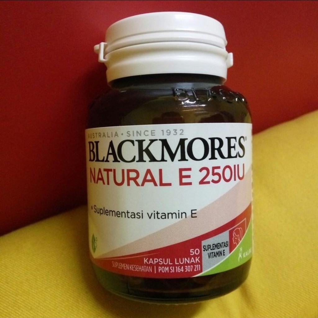 Blackmores Natural E 250 IU Vitamin E 50 Kapsul Bpom KALBE