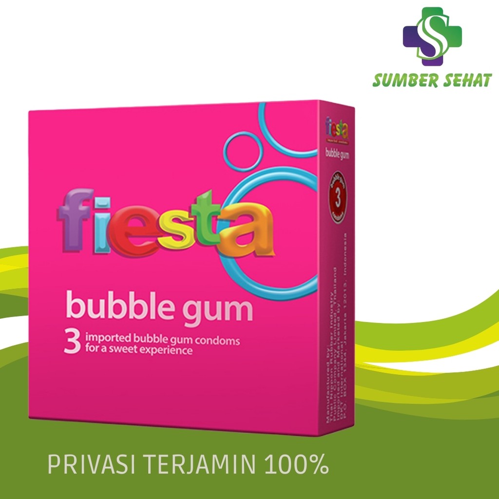 KONDOM FIESTA BUBLE GUM PAK 3 PCS