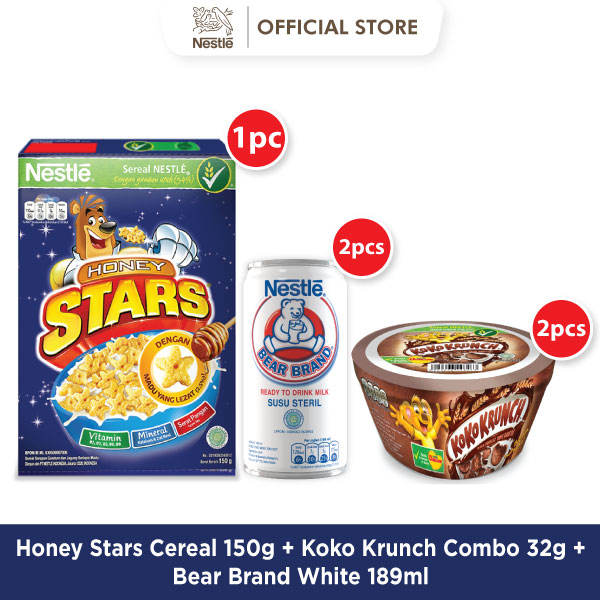 

Honey Stars Cereal Box + Bear Brand RTD Milk Tin + Koko Krunch Combo Pack - Parcel Nestle 1
