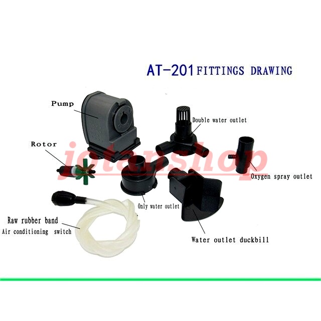 Atman AT-201 AT 201 AT201 mesin Pompa filter power head Aquarium aquascape powerhead