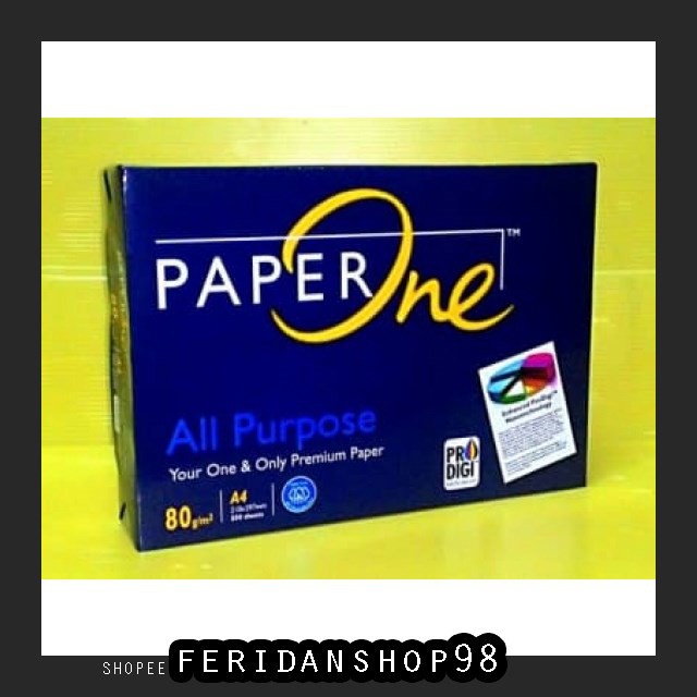 

FS68 KERTAS PRINT & FOTOCOPY KERTAS PAPER ONE ATK A4 80 GR BY FERIDANSHOP98