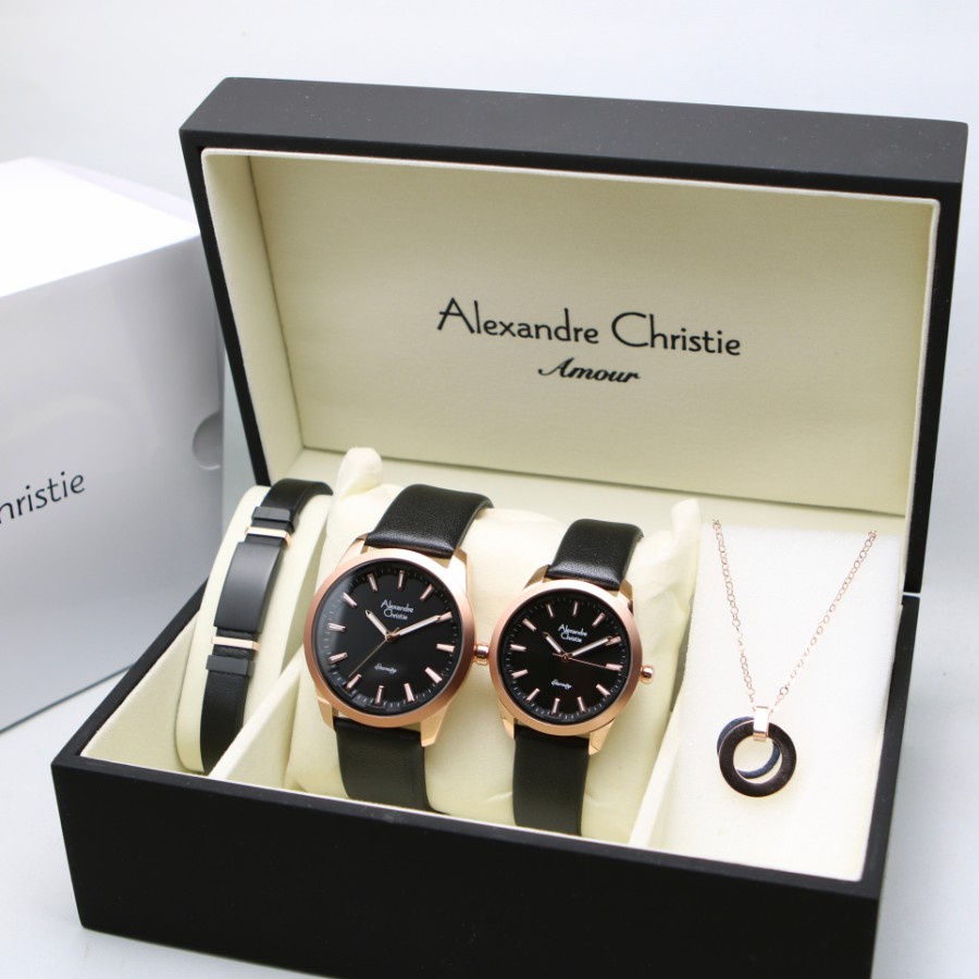 JAM TANGAN ALEXANDRE CHRISTIE AC 8664 / AC8664 BOX SET COUPLE ORIGINAL GARANSI RESMI 1 TAHUN