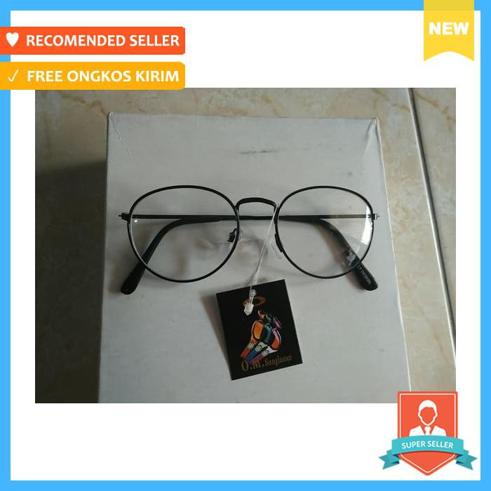 Kacamata Pria - Kacamata Korea Kacamata Fashion Oval Hitam Trendy Gaya Hit Gaul - Aksesoris Pria