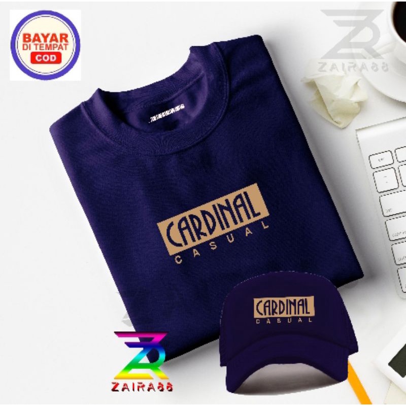 (Gratis Topi) Kaos Distro Lengan Pendek  Pria