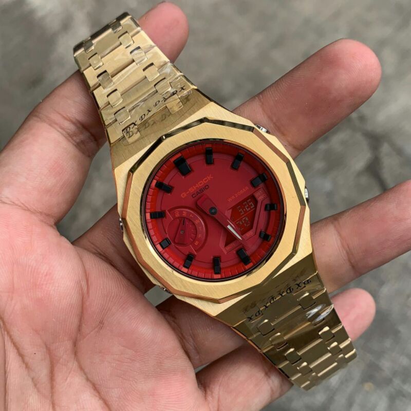 Jam casio G-shock GA2100 Custom Strap dan Bezel