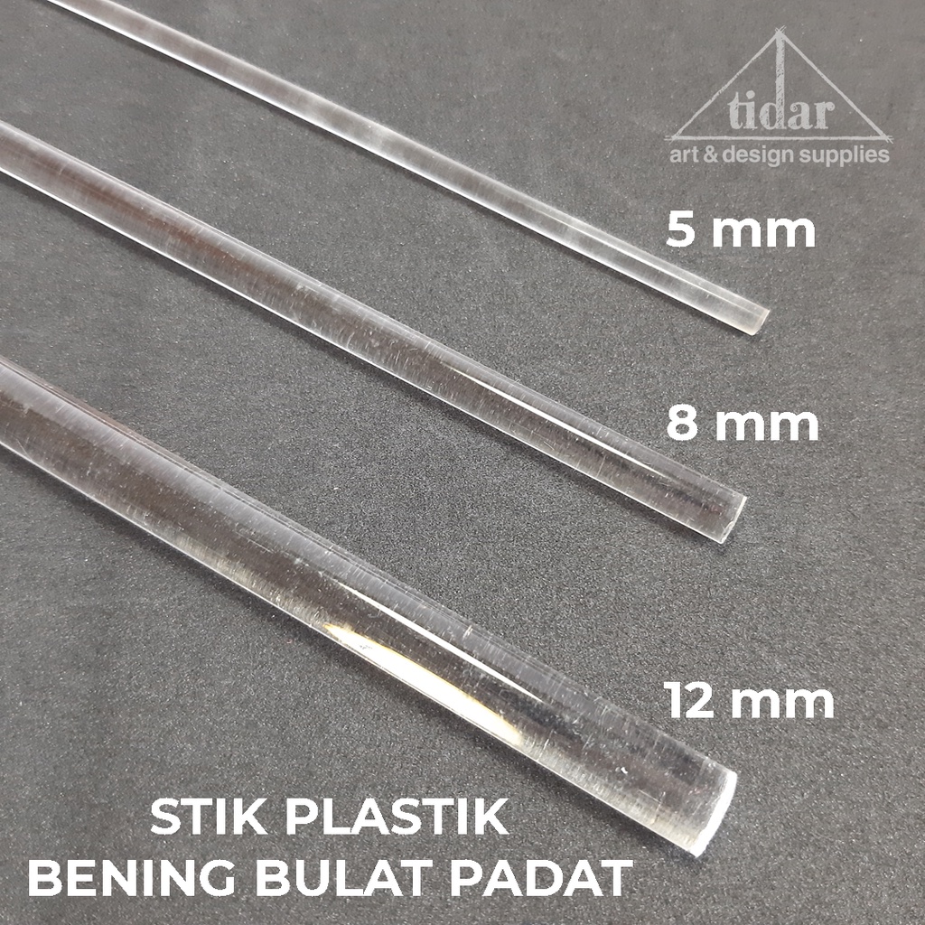 

[MR] Transparent Round Plastic Stick / Stik Plastik Bening Bulat Padat
