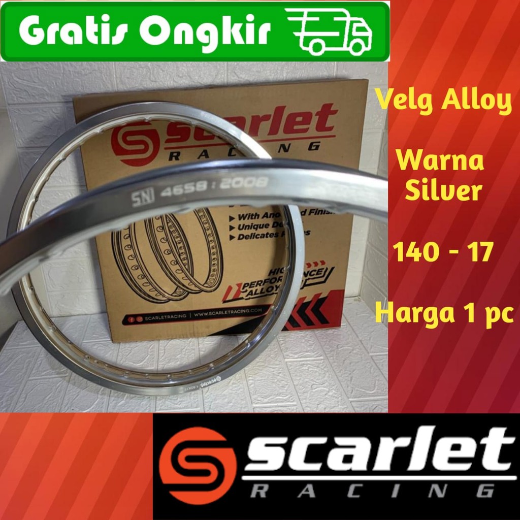 Velg ring 17 ukuran 140 160 alloy Merk Scarlet satuan (1 pc)