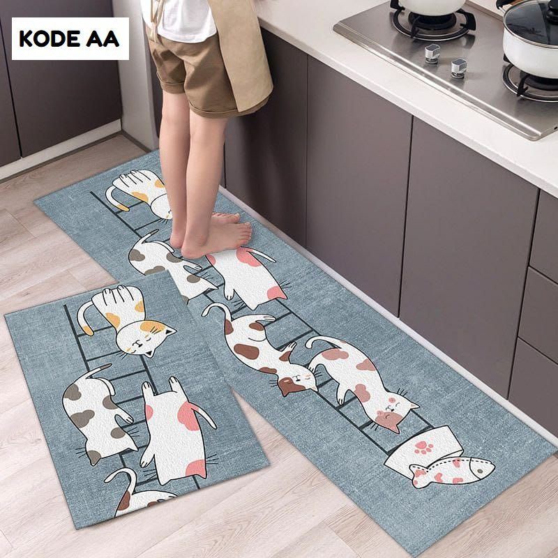 keset 2in1 Import Anti Slip keset Dapur dan kamar murah Higt Quality S2