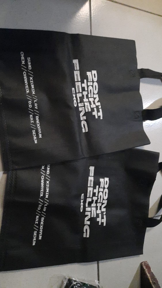 [ready Stock] Reusable Cup Exo Batch 6 Special Gift Dont Fight The Feeling + Eco Bag
