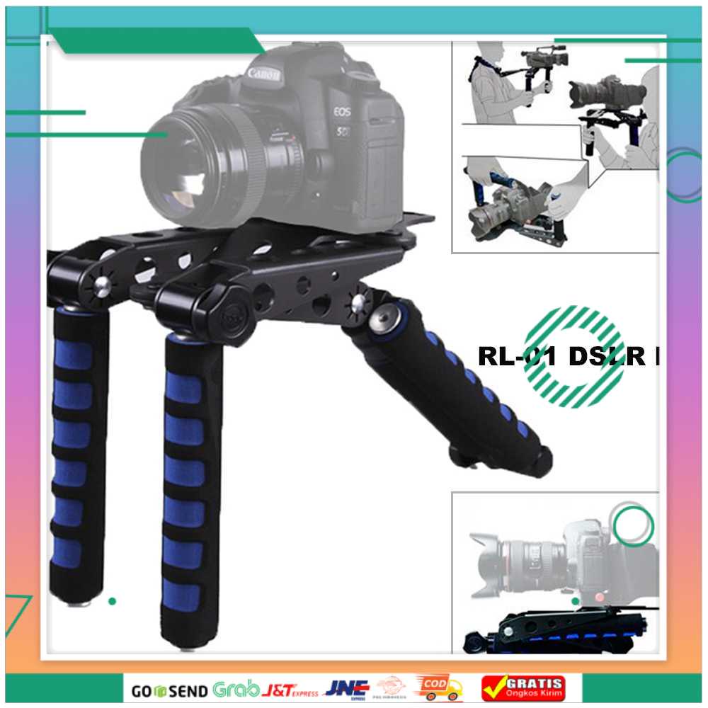 (BISA COD) FTIHSHPStabilizer Kamera Foldable Shoulder Mount Rig for DSLR - RL-01