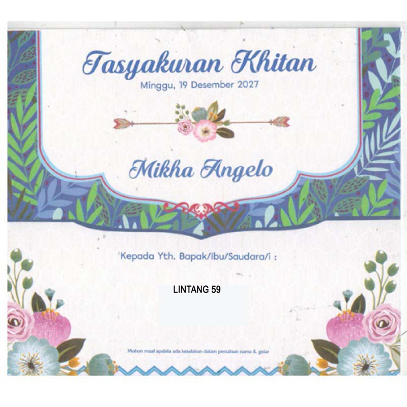 KARTU UNDANGAN PERNIKAHAN MURAH / WEDDING CARD MURAH ( LINTANG 59, 60, 61, 62, 63)