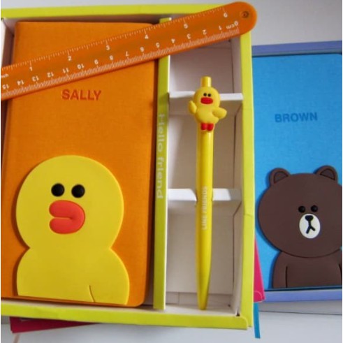 

Notebook LINE BROWN Gift set Kado Hadiah Kelulusan Natal Ulang Tahun