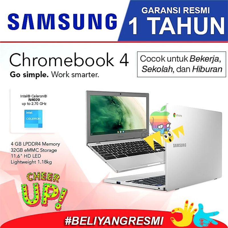 6.6 ON SALEE LAPTOP SAMSUNG CHROMEBOOK 4 GARANSI RESMI "SEIN"_ORIGINAL