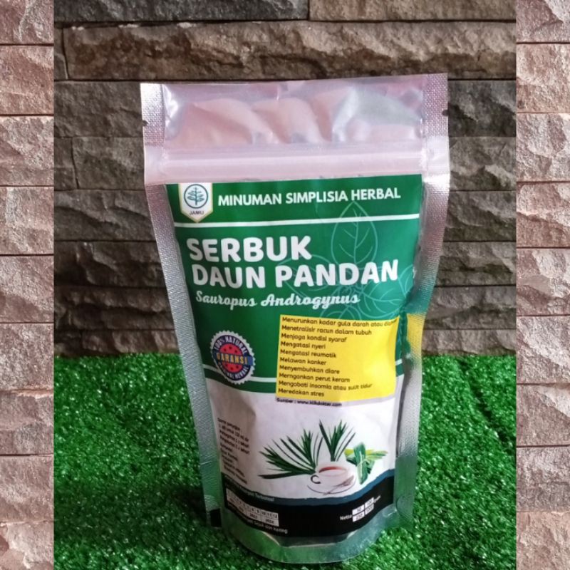 

Simplisia Herbal Pandan Serbuk Murni Non Gula