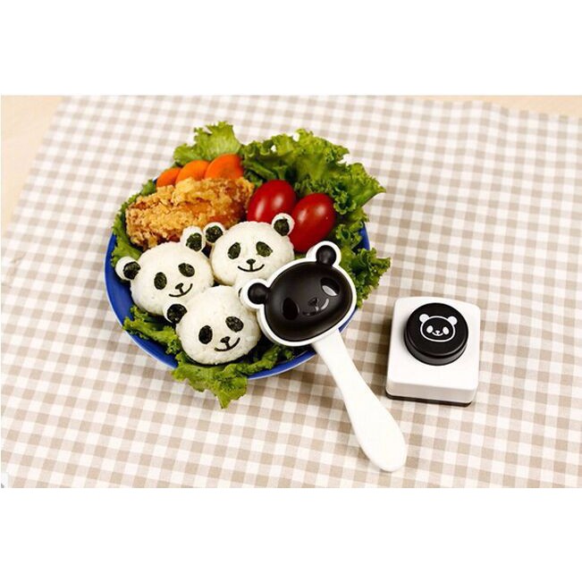 PROMO Cetakan Nasi Bento Makan Siang Peralatan Bekal Anak Onigiri Panda Jumeokbap Korea Rice Mold Pu