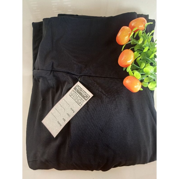 Rok payung jersy wanita // Rok jersy payung // Rok jersy murah //rok jumbo payung // bb 50-75kg-hitam
