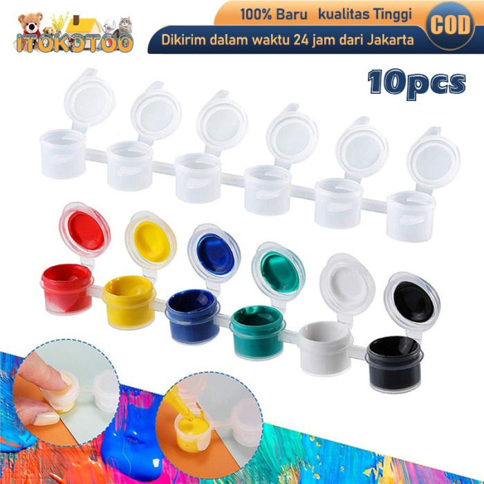 

Produk Terbaru 60 Pcs 3Ml Pot Cat Plastik Tabung Tempat Cat / Acrylic Paint Cup