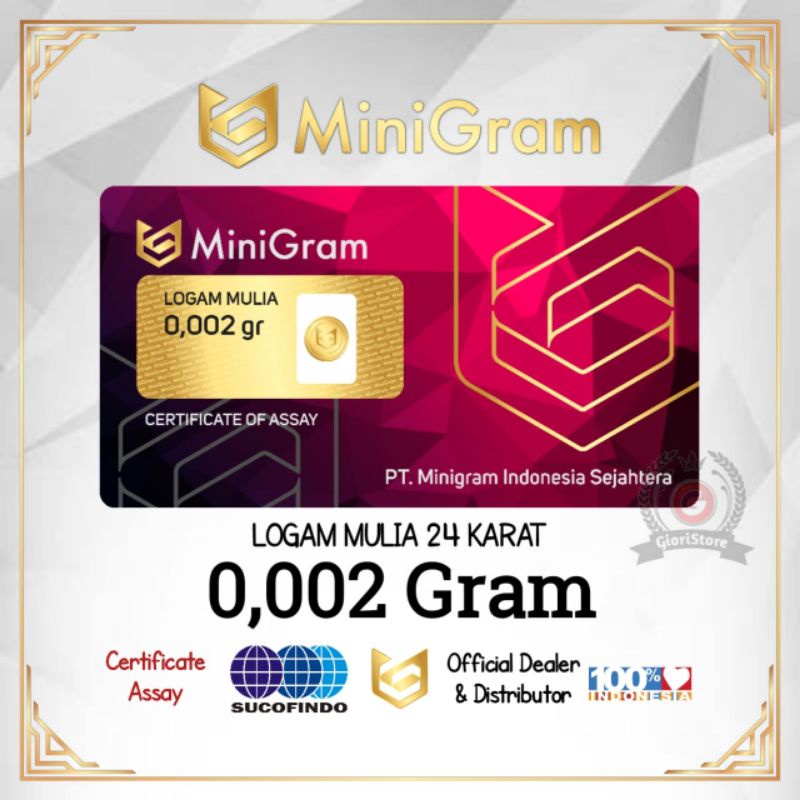 EMAS MINI 0.002 GRAM LOGAM MULIA 24 KARAT DIJAMIN ASLI ORIGINAL