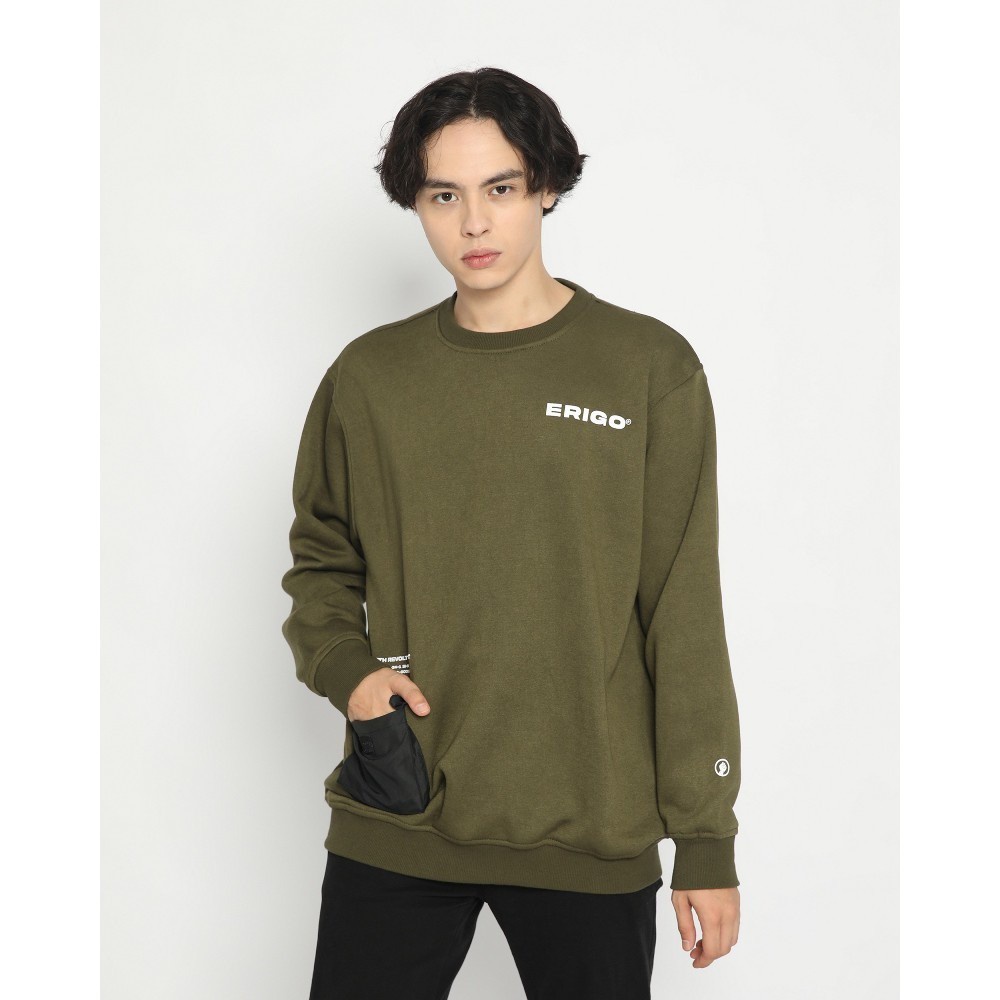 Erigo sweatshirt marun CN erigo sweater crewneck erigo marun terbaru dan terlaris premium sweater pria wanita sweatshirt erigo crewneck