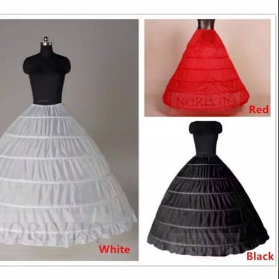 Petticoat 6 hoop / petticoat murah/petticoat  hitam /petticoat merah