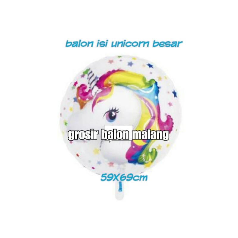 balon foil unicorn isi double 2in1 jumbo