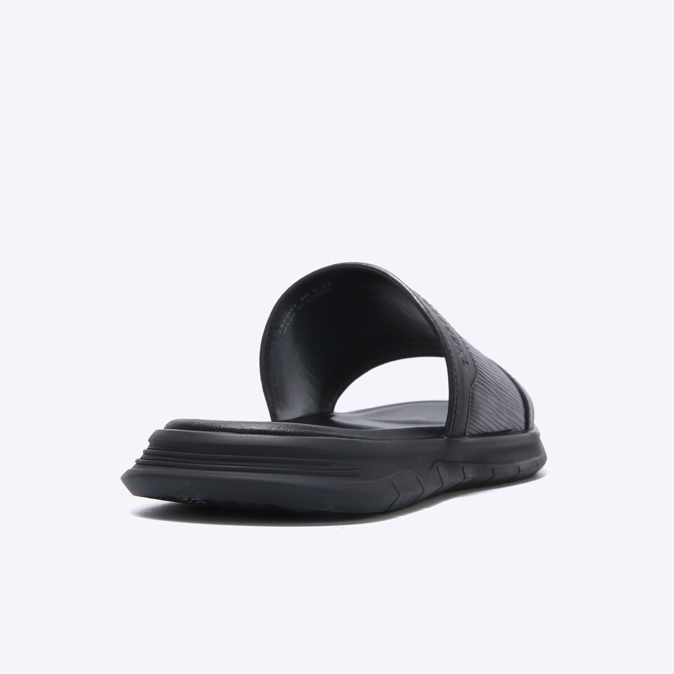 SANDAL SLIDE EVERBEST PRIA ORIGINAL CASUAL KULIT BRANDED HITAM EM34