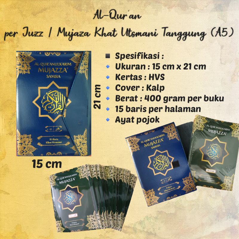 Alquran per juz / mujazza tanggung khat utsmani A5