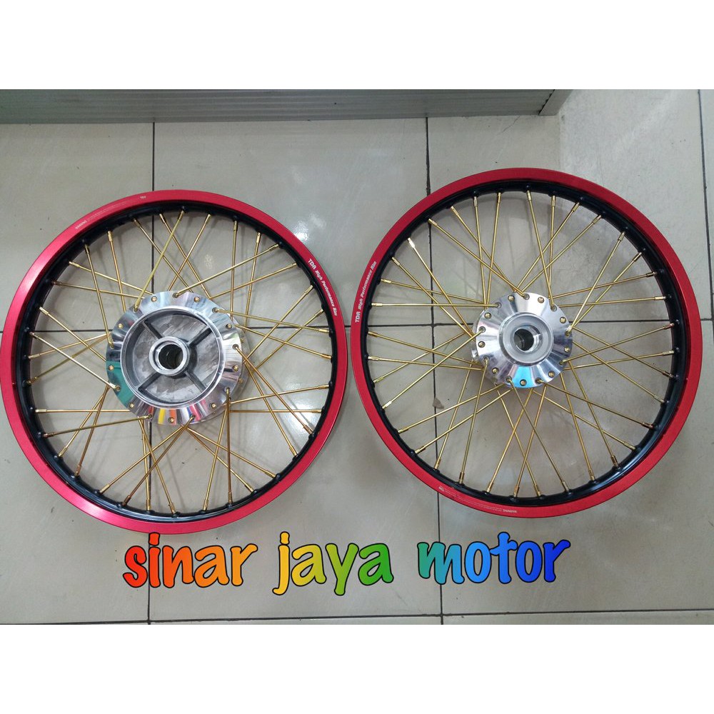 velg jari jari tromol sepaket ring 17  mx 135 disc. new . cod 49