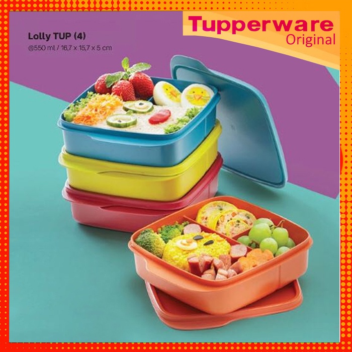 Lolly Tup  Tupperware Tempat Makan Anak Bersekat cocok Sebagai Wadah Bekal Sekolah