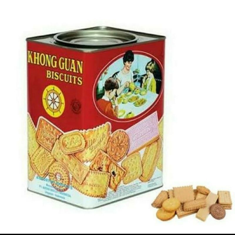 

khong guan biskuit kaleng persegi besar 1600gr