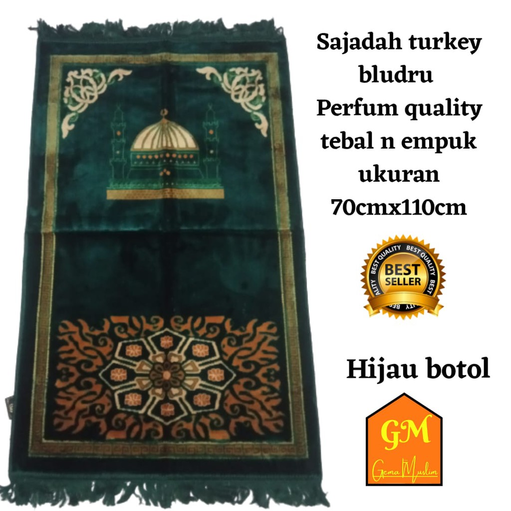 sajadah turky perfum premium hijau botol