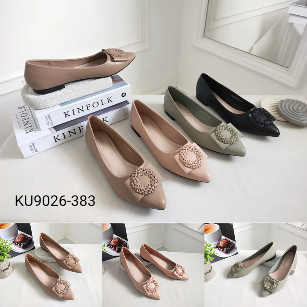 Sepatu flat import wanita/ sepatu flat kerja/ kantor/ kuliah/ sepatu flat pesta -383