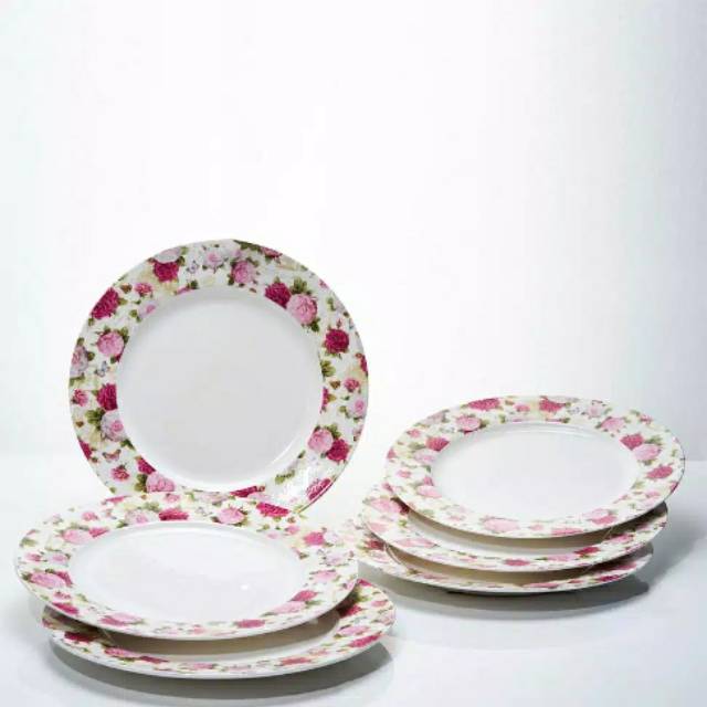 Piring Makan Keramik Shabby Capodimonte isi 6 pcs