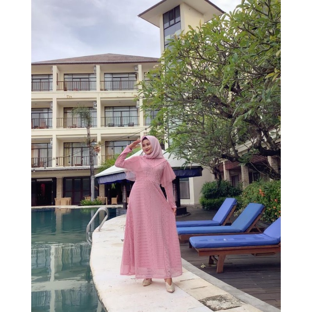 gamis ceruty dan one set muslim random colection ld 120