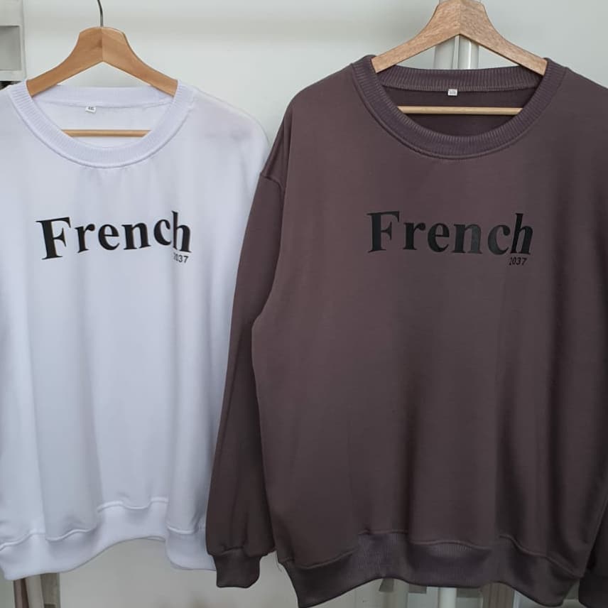 Sweater French XXL Sweatshirt Remaja Oblong Unisex Terbaru