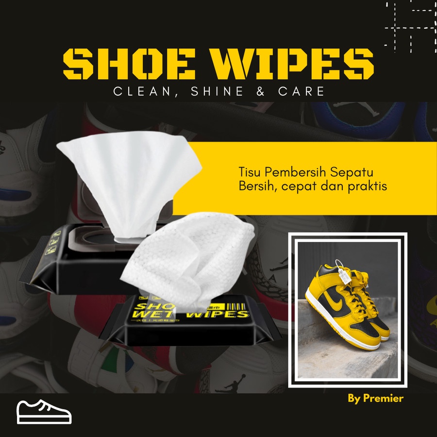 Quick Wipes Shoe Cleaner isi 30 Lembar Tissue Basah Pembersih Sepatu