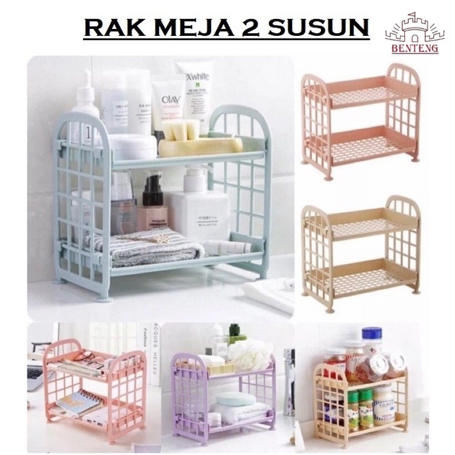 RSM02 - Rak Susun Mini Portable Serbaguna 2 Tingkat