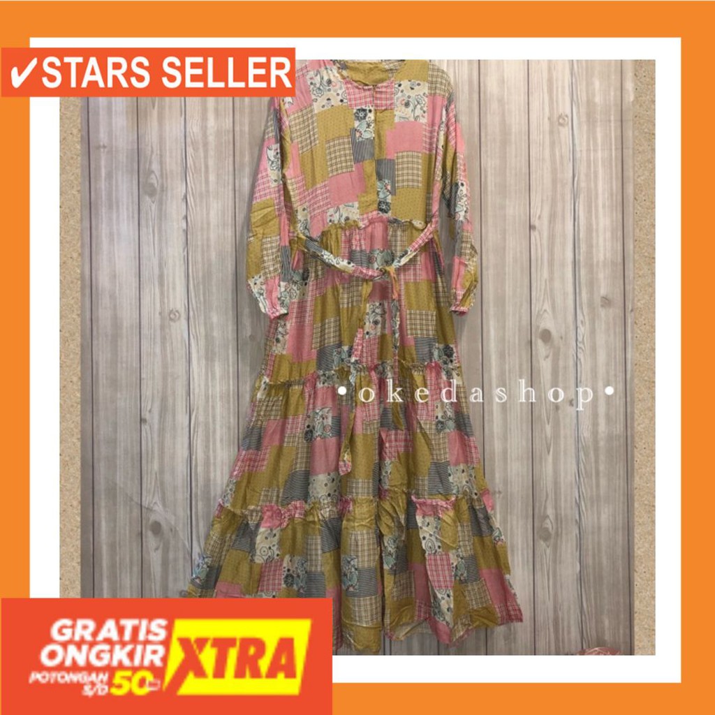 BUSANA MUSLIM TERBAIK MURAH BARU KECIL BESAR JUMBO BIG / HOME DRESS PAJAMAS SARWENDAH OKEDASHOP -