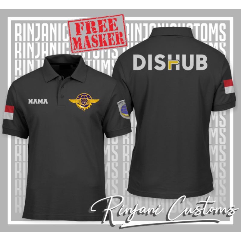 KAOS POLO DISHUB-BAJU KERAH DISHUB-KAOS KERAH DISHUB GRATIS NAMA