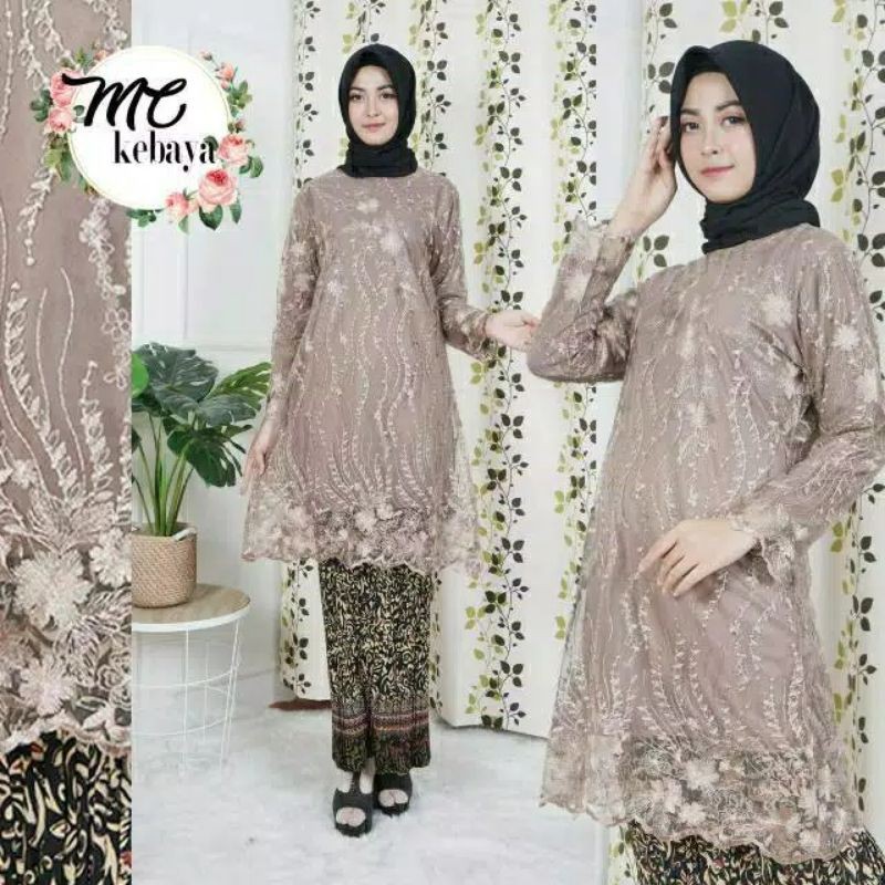 REAL PICT SETELAN KEBAYA ARSHILA/KEBAYA MODERN/KEBAYA TUNIK TILLE