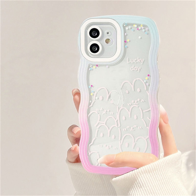 Casing Silikon Xiaomi Redmi Note 11 11s 10 10s 9 9s 8 Pro Redmi 10C 10A 10 9 9A 9C 9T Xiaomi Mi 11Lite Mi 11T 10T Pro Poco F3 X3 Pro NFC Motif Grafitti Kelinci Gradient Rabbit Graffiti Phone Case Clear Soft Silicone Shockproof Phone Protective Cover