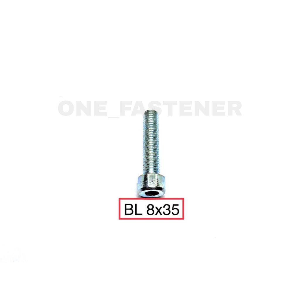 POLOS Baut L M8x35 PUTIH L6 8mm 3.5cm hex socket L Heads cap screw 12