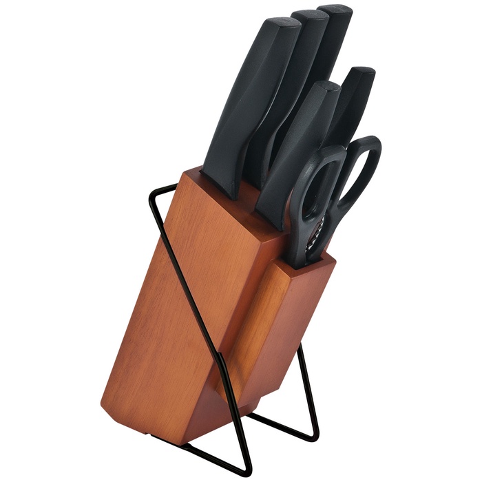 OXONE Pisau Set 6 Pcs Wood Block OX-983 promo